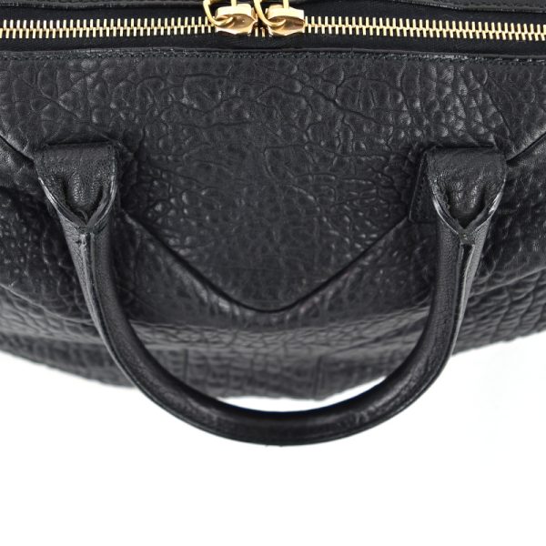 imgrc0098904009 Yves Saint Laurent Mini Boston Bag Leather Embossed Handbag Black