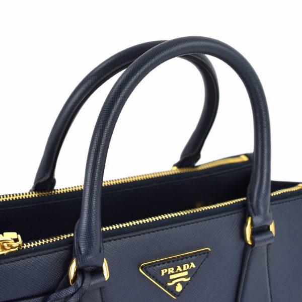 imgrc0098957990 Prada Galleria Mini Saffiano Leather Handbag Navy