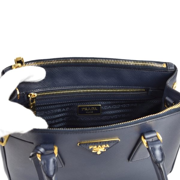 imgrc0098958004 Prada Galleria Mini Saffiano Leather Handbag Navy