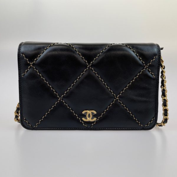 imgrc0099447871 Chanel Matelasse Chain Wallet Black