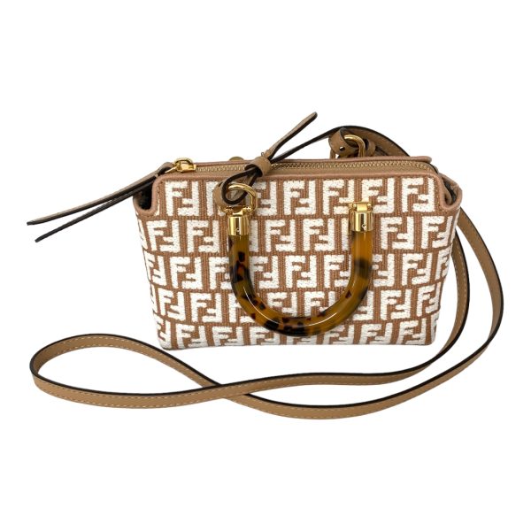 imgrc0104552629 Fendi By The Way Mini Handbag Fabric Tortoiseshell Beige