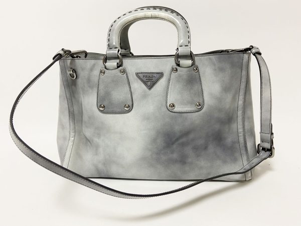 imgrc0105887860 Prada Tote Bag Shoulder Bag 2 Way Spazzolato Grigio