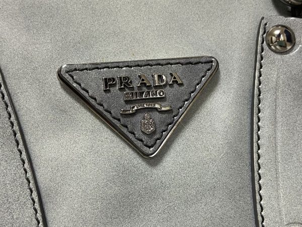 imgrc0105887866 Prada Tote Bag Shoulder Bag 2 Way Spazzolato Grigio