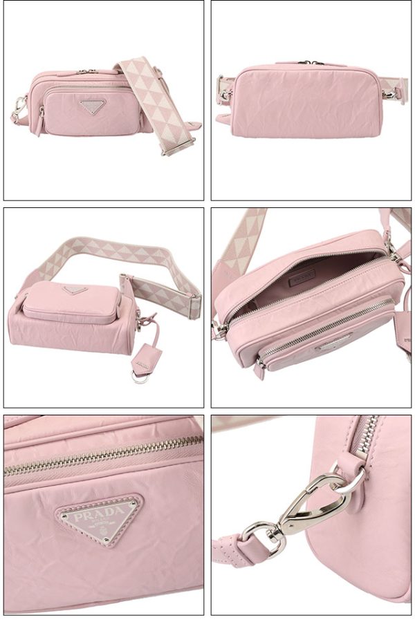 imgrc0106195446 Prada Nappa Antique Crossbody Shoulder Bag Pink