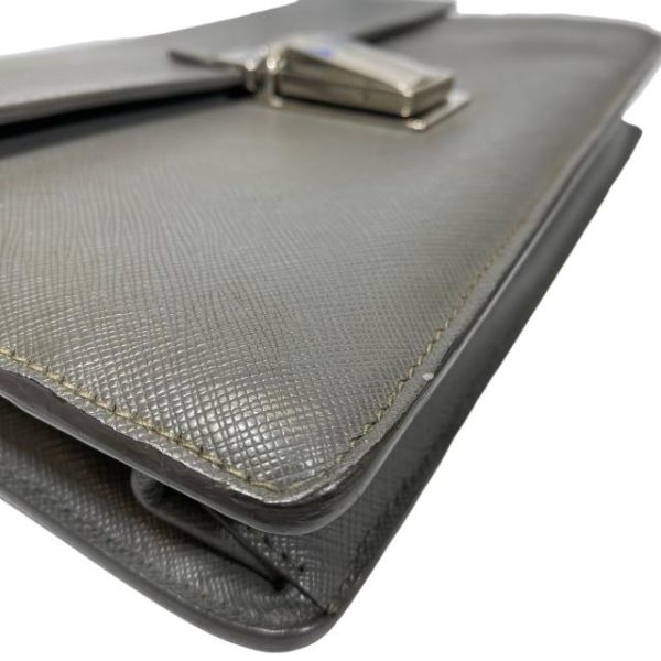 imgrc0109395907 Prada Clutch Bag Leather Gray