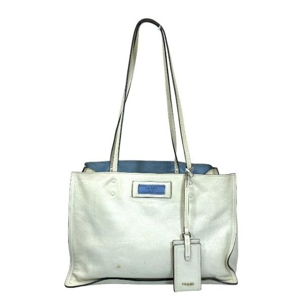 imgrc0110242431 Prada Semi Shoulder Bag Logo Leather White