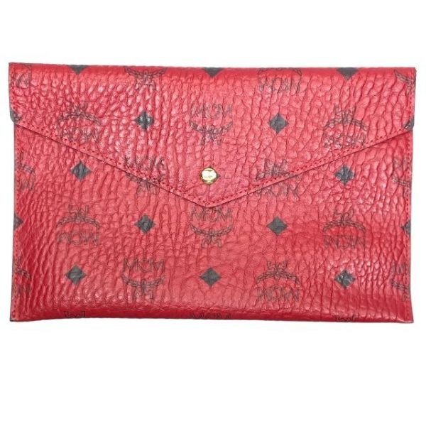 imgrc0112070127 MCM All Logo Pattern Pouch Red