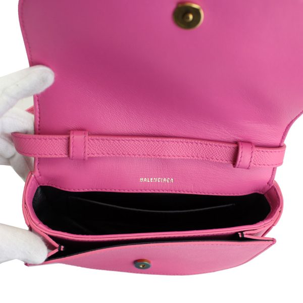 imgrc0113569801 Balenciaga Ville Mini Shoulder Bag Leather Pink