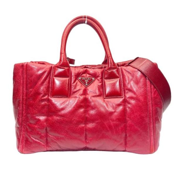 imgrc0115001649 Prada Nappa Bomber Shoulder Bag Lambskin Red