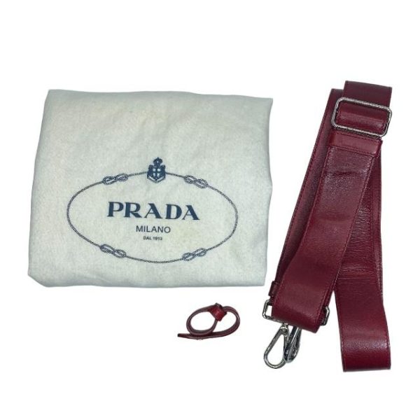 imgrc0115001662 Prada Nappa Bomber Shoulder Bag Lambskin Red