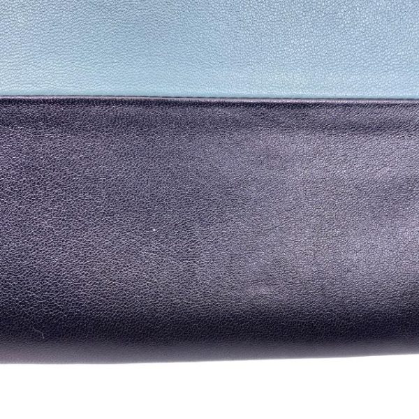 imgrc0115271546 Celine Clutch Bag Lambskin Bicolor Black Light Blue