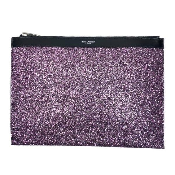 imgrc0115859849 Saint Laurent Paris Glitter Clutch Bag Pink