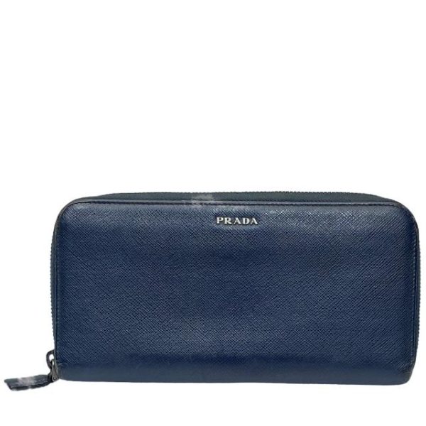 imgrc0116697273 PRADA Long Wallet Leather Navy