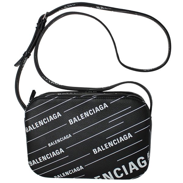 imgrc0116922887 Balenciaga Everyday Logo Shoulder Bag Black White