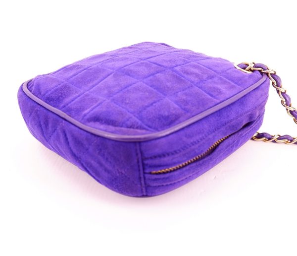 imgrc0119223483 Chanel Suede Chain Shoulder Bag Diamond Purple