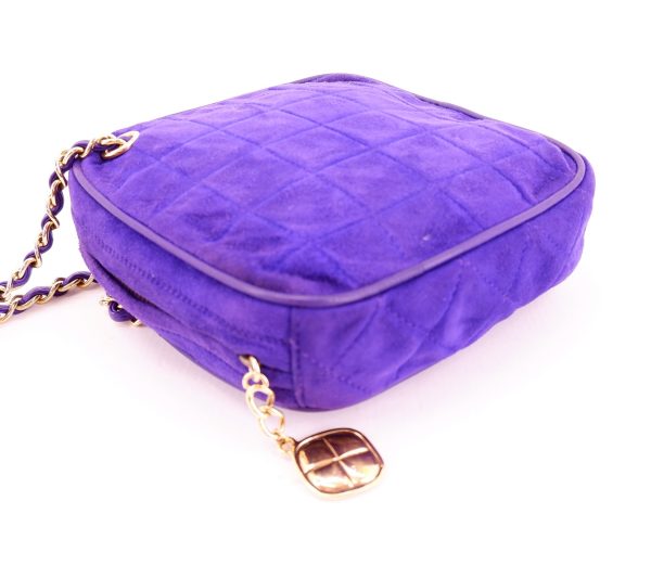 imgrc0119223484 Chanel Suede Chain Shoulder Bag Diamond Purple