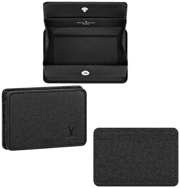 imgrc0119899905 Louis Vuitton Square Coin Case Taiga Leather Black