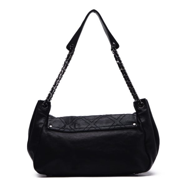 imgrc0120964745 Chanel Wild Stitch Chain Shoulder Bag Black