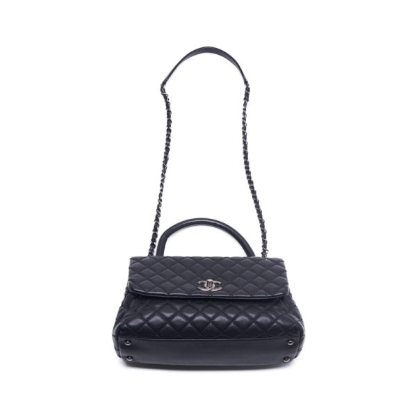 imgrc0124792205 Chanel Matelasse Coco Handle 2Way Caviar Skin Black Silver