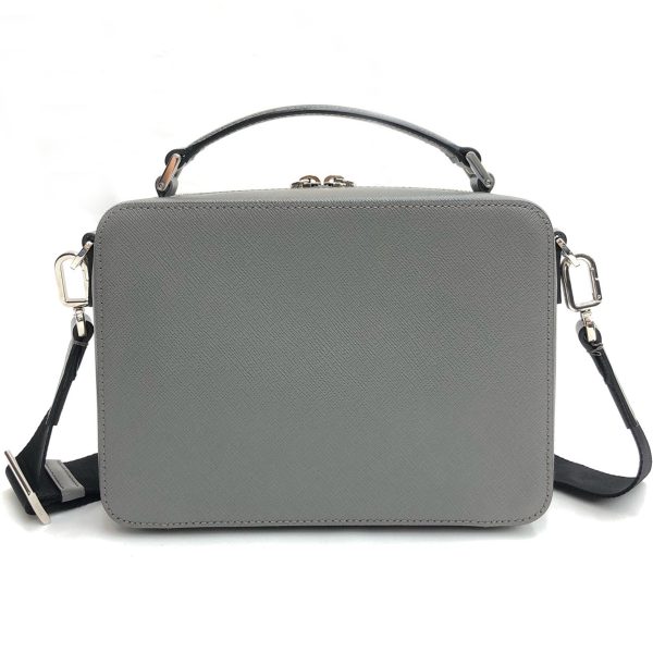 imgrc0136510988 Prada Shoulder Bag Saffiano Leather Gray