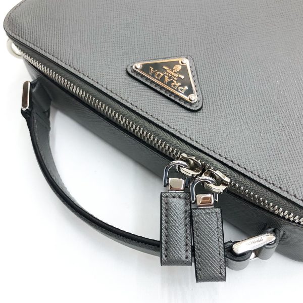 imgrc0136510993 Prada Shoulder Bag Saffiano Leather Gray