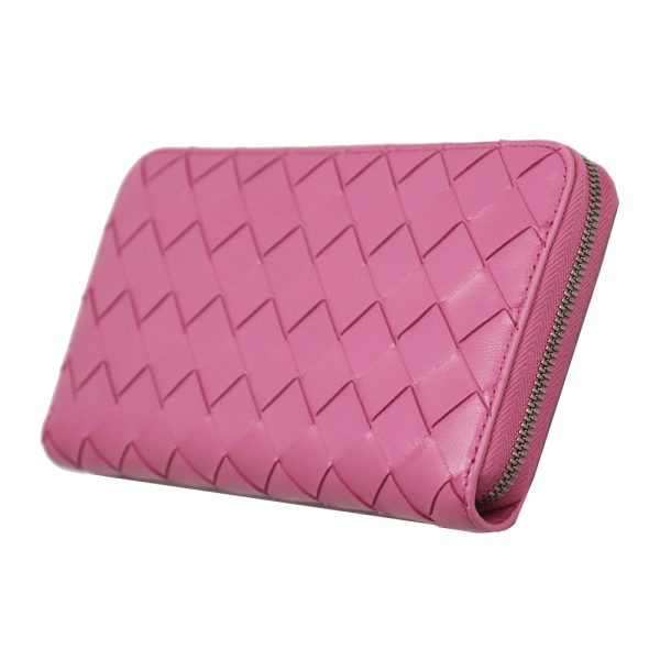 imgrc0141733623 Bottega Veneta Intrecciato Long Wallet Pink