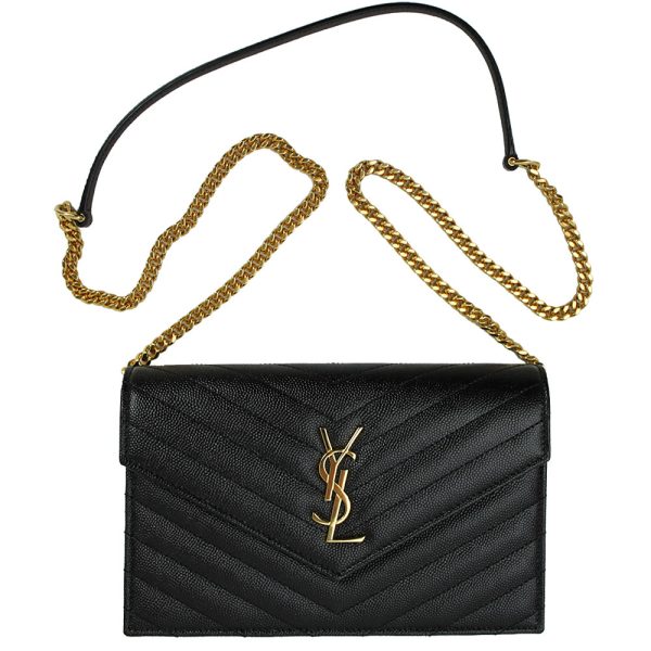 imgrc0145395155 Saint Laurent Chain Shoulder Wallet 2way Black