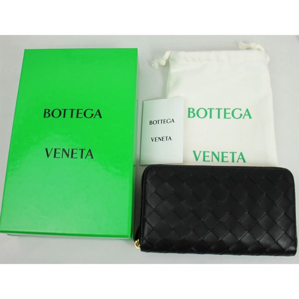 imgrc0145447348 Bottega Veneta Intrecciato Long Wallet Black