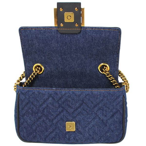 imgrc0145486008 Fendi Chain Shoulder Bag Baguette Dark Blue