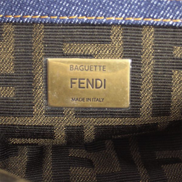 imgrc0145486011 Fendi Chain Shoulder Bag Baguette Dark Blue