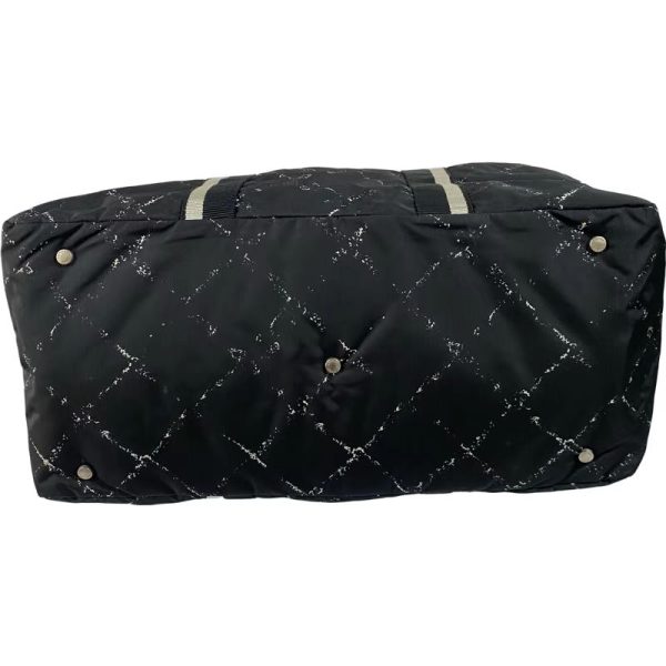 imgrc0146228639 CHANEL Old Travel Line Nylon Boston Bag Black Silver