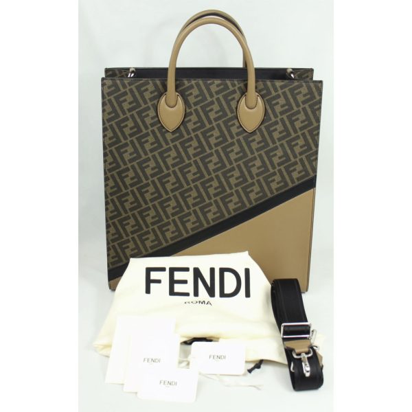 imgrc0155094602 Fendi 2way Hand Shoulder Bag Vertical Tote Brown