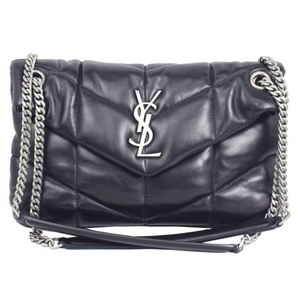 imgrc0161028089 Saint Laurent Chain Shoulder Bag Puffer Black