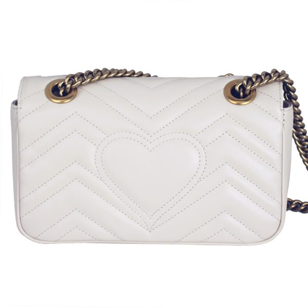 imgrc0163836890 Gucci Chain Mini Shoulder Bag GG Marmont White