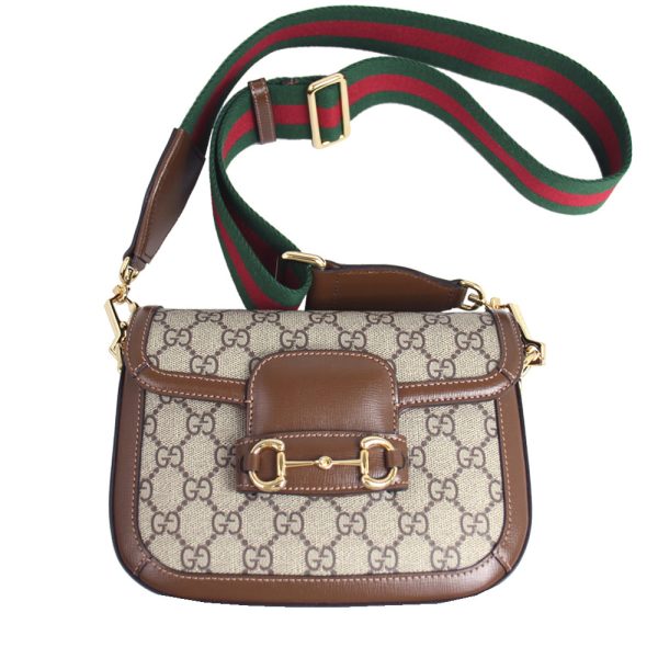 imgrc0163844596 Gucci Horsebit Mini Shoulder Bag Beige Brown