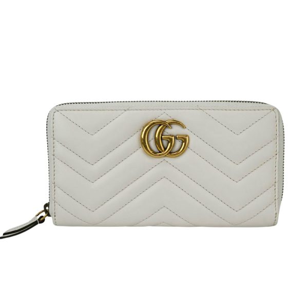 imgrc0165283335 Gucci GG Marmont Zip Around Wallet White Ivory