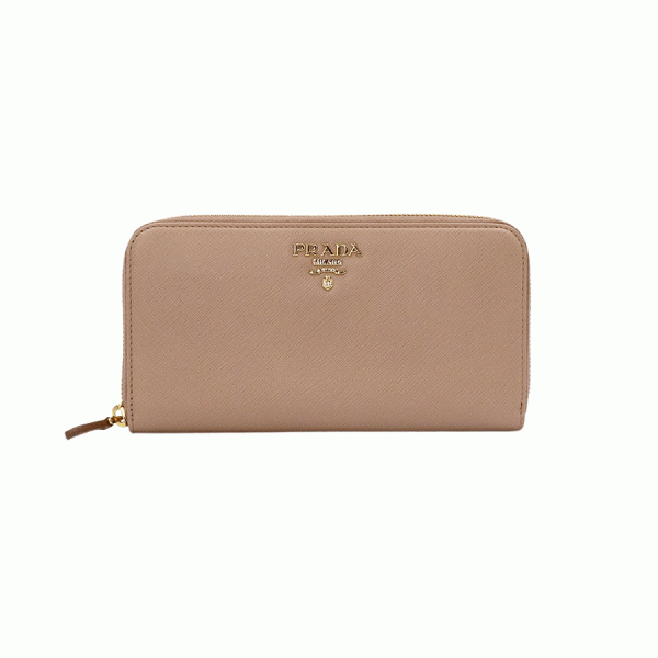 imgrc0167148287 Prada Saffiano Zip Around Wallet Cypria Pink Beige