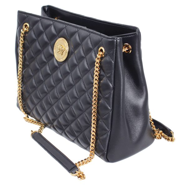 imgrc0168778938 Versace Chain Shoulder Bag Leather Black