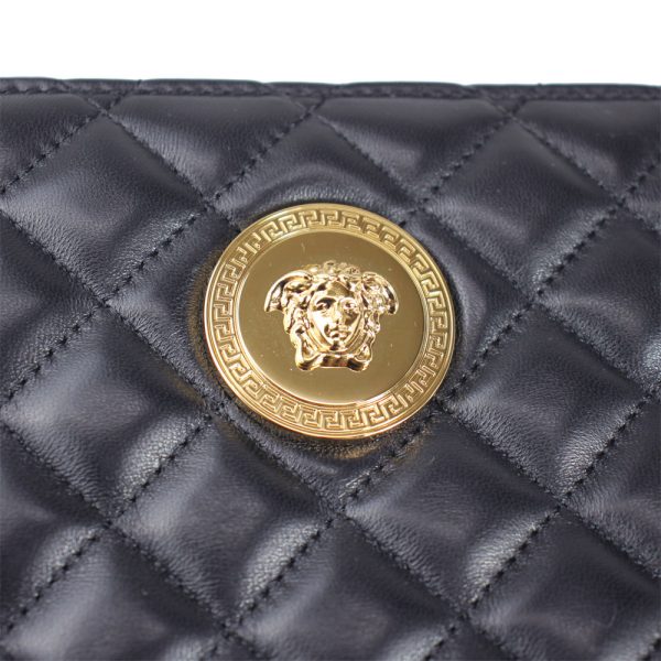 imgrc0168778939 Versace Chain Shoulder Bag Leather Black