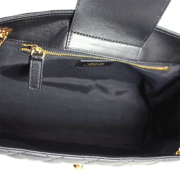 imgrc0168778940 Versace Chain Shoulder Bag Leather Black