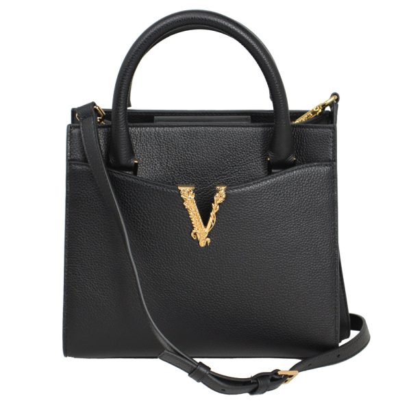 imgrc0168780687 Versace Hand Shoulder Bag 2way Leather Black