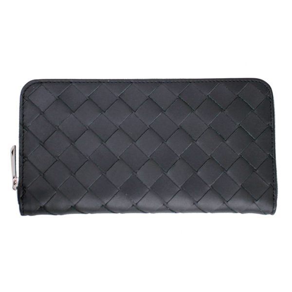 imgrc0169330610 Bottega Veneta Intrecciato Long Wallet Black Blue