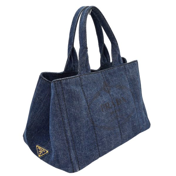 imgrc0177284716 Prada Canapa Shopping Tote Avio Handbag Blue