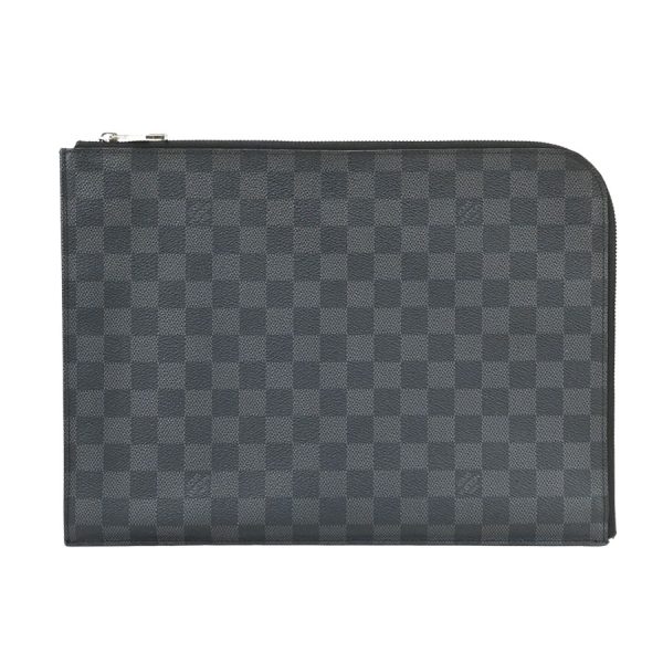 imgrc0179536182 Louis Vuitton Pochette Jour GM Clutch Black Gray