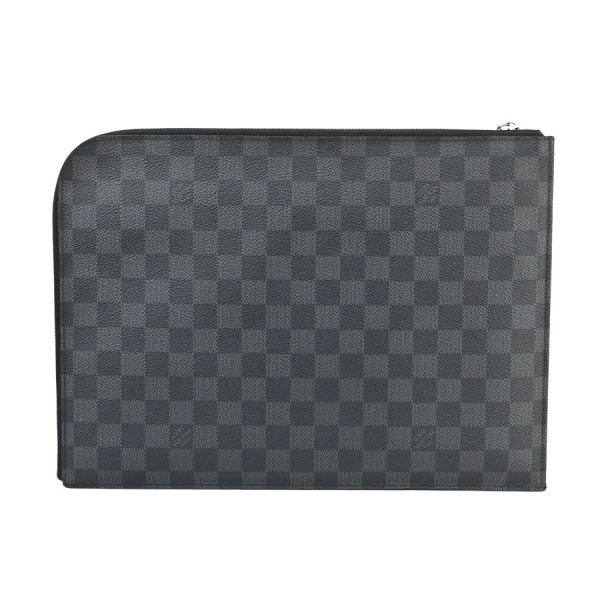 imgrc0179536183 Louis Vuitton Pochette Jour GM Clutch Black Gray