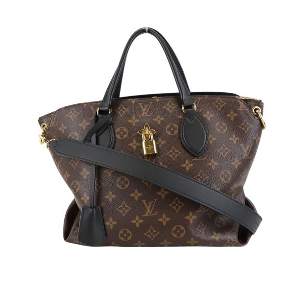 imgrc0180129203 Louis Vuitton Flower Zipped Tote MM Shoulder Brown