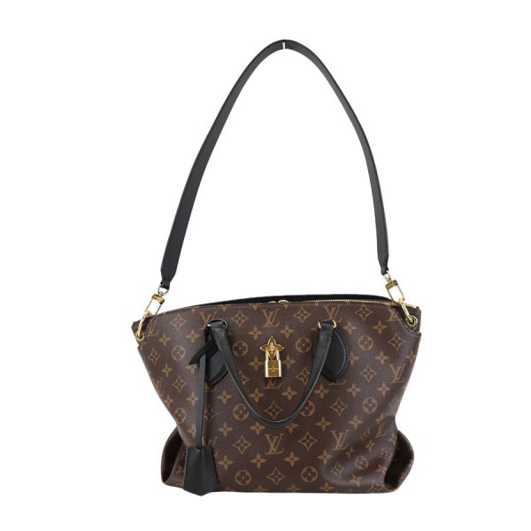 imgrc0180129207 Louis Vuitton Flower Zipped Tote MM Shoulder Brown