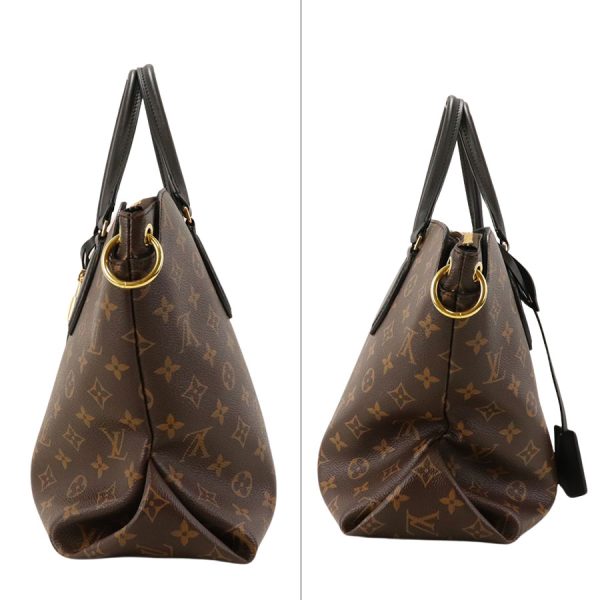 imgrc0180129208 Louis Vuitton Flower Zipped Tote MM Shoulder Brown