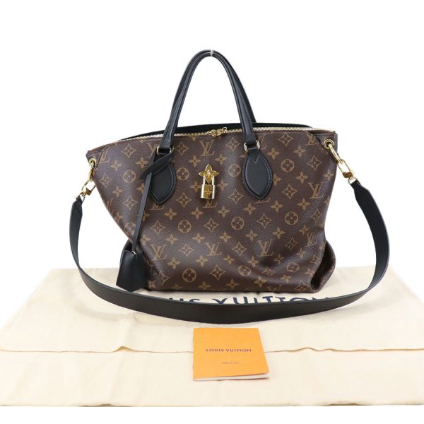 imgrc0180129237 Louis Vuitton Flower Zipped Tote MM Shoulder Brown