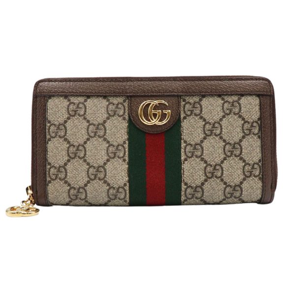 imgrc0181720473 Gucci Ophidia GG Zip Around Wallet Beige Ebony